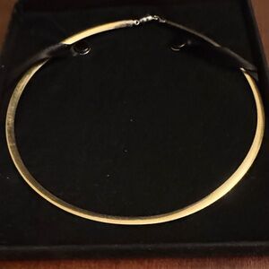 16" Reversible Gold & Silver Women's Collar Necklace - Italy